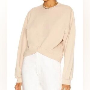 AGOLDE Chevron Pullover Cream Crewneck Sweater